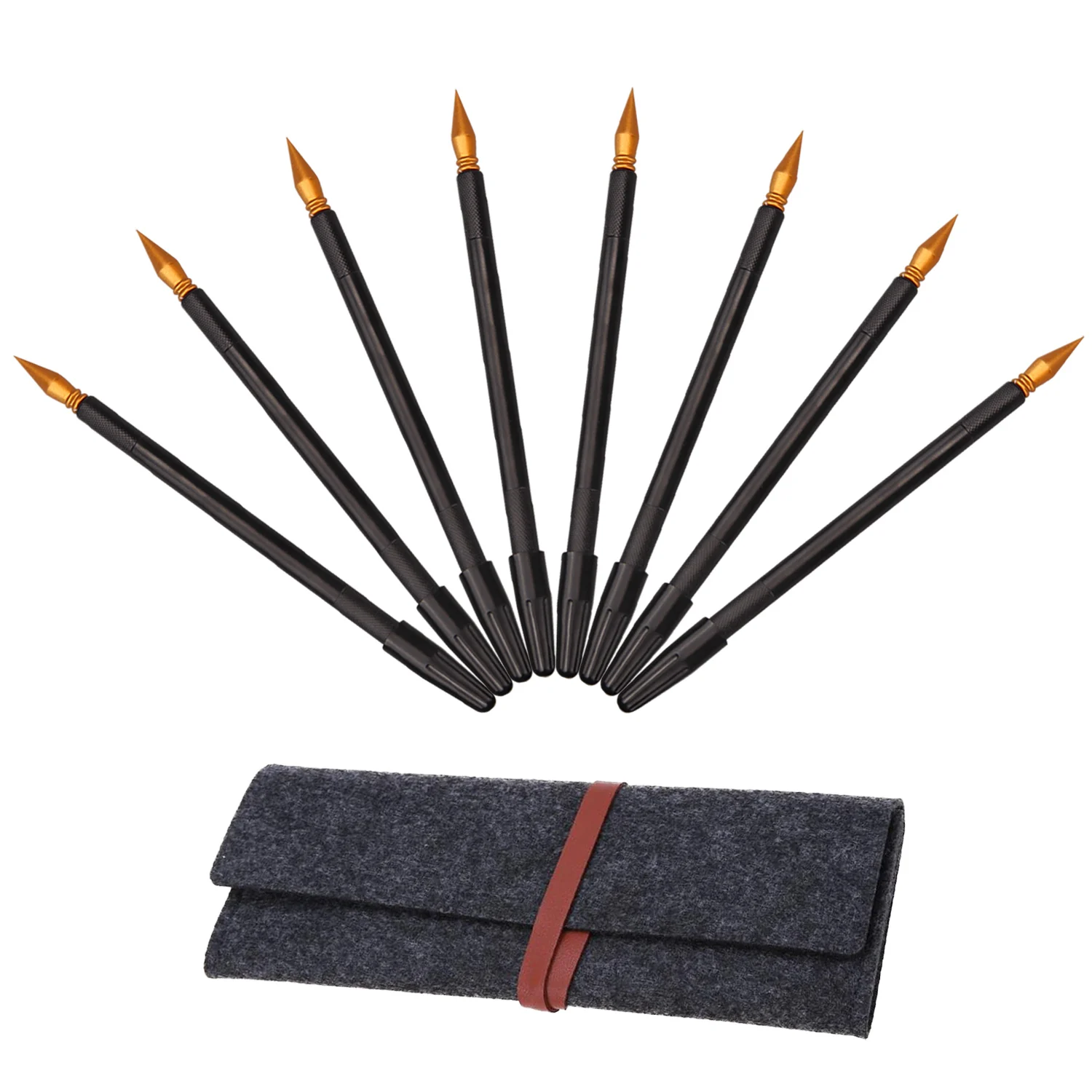 

9PCS Painting Drawing Scratch Arts Set Tool with Dual-Tip Scratch Art Scratch Coloring Pens Felt Storage Bag Kid DIY Scratch Toy