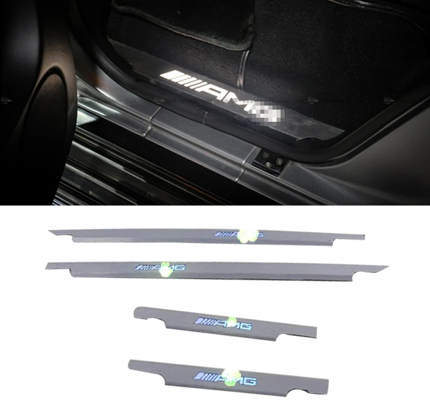 

HIGH Quality Led Scuff Plate Welcome pedal 4pcs/set Car Led moving door scuff car pedal door light Fit for G500 G63 G55 G65