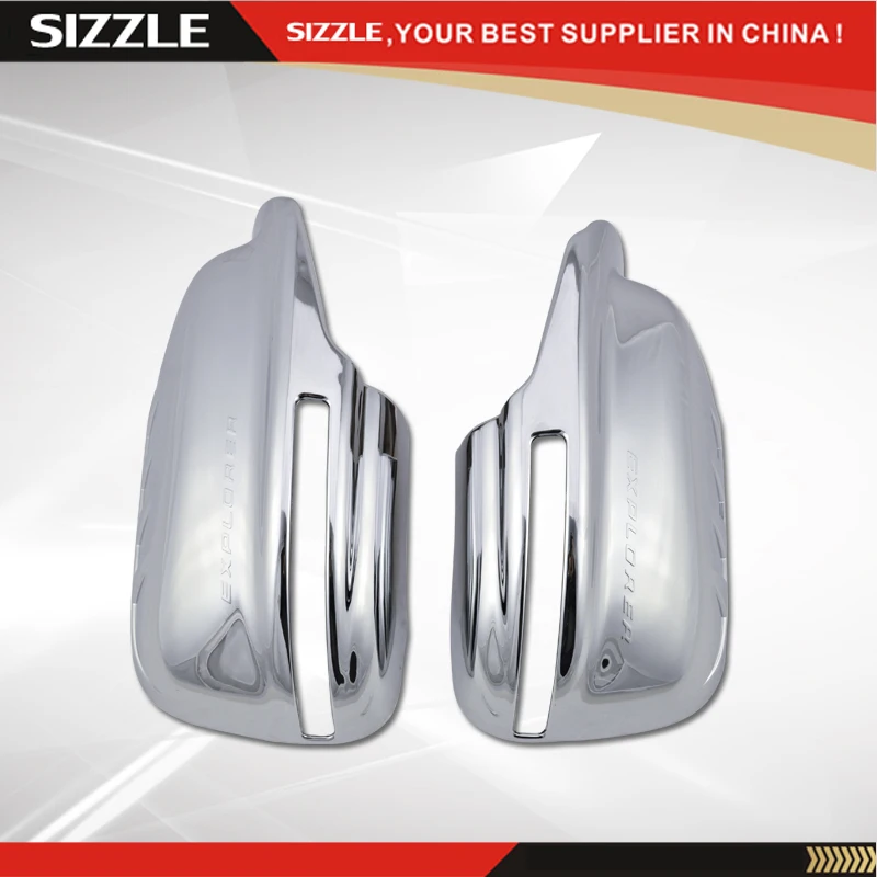 

ABS Plating Chrome Mirror Cover For Ford Explorer 2012 2013 Full Cover With Turn Signal Light Cutout For North And South America