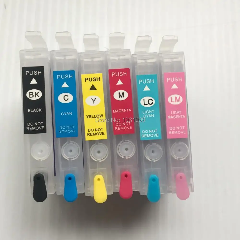 

YOTAT Refillable ink cartridge T0801 - T0806 for Epson Stylus Photo R265 R360 R285 RX585 RX685 RX560 P50 PX820FWD PX700W PX710W