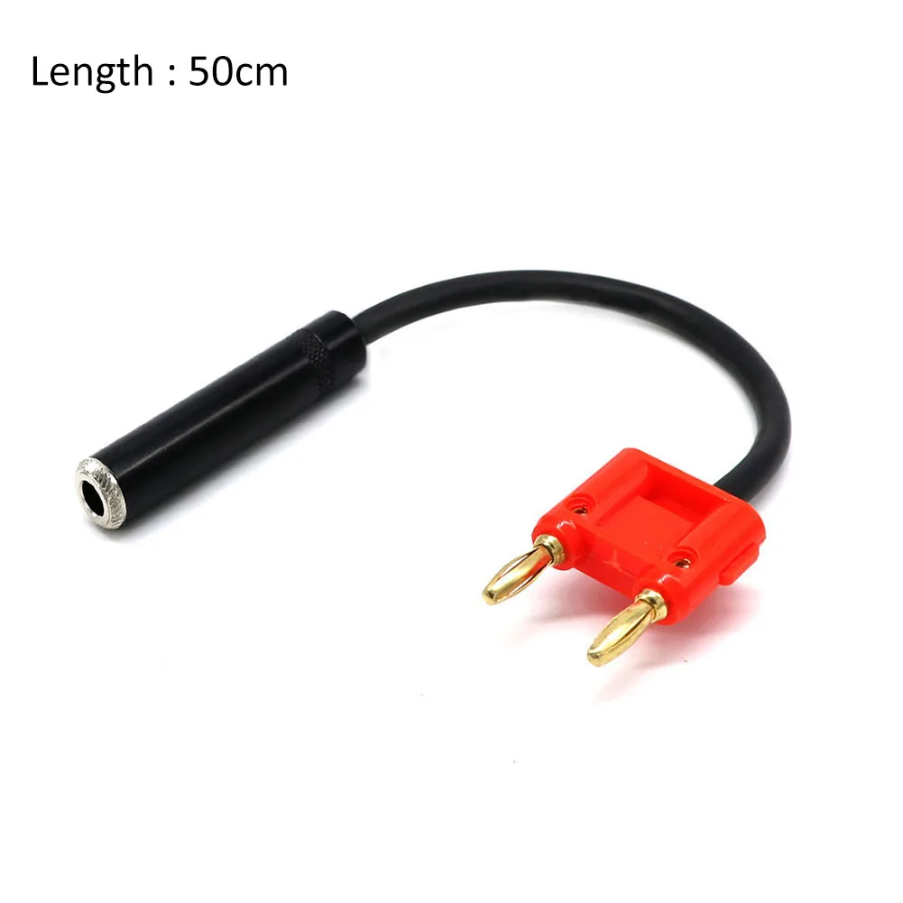 Банан штекер до 1/4 Женский TS адаптер патч динамик кабель красный + черный дополнительно 0,2 м/0,5 м банан адаптер динамика разъем