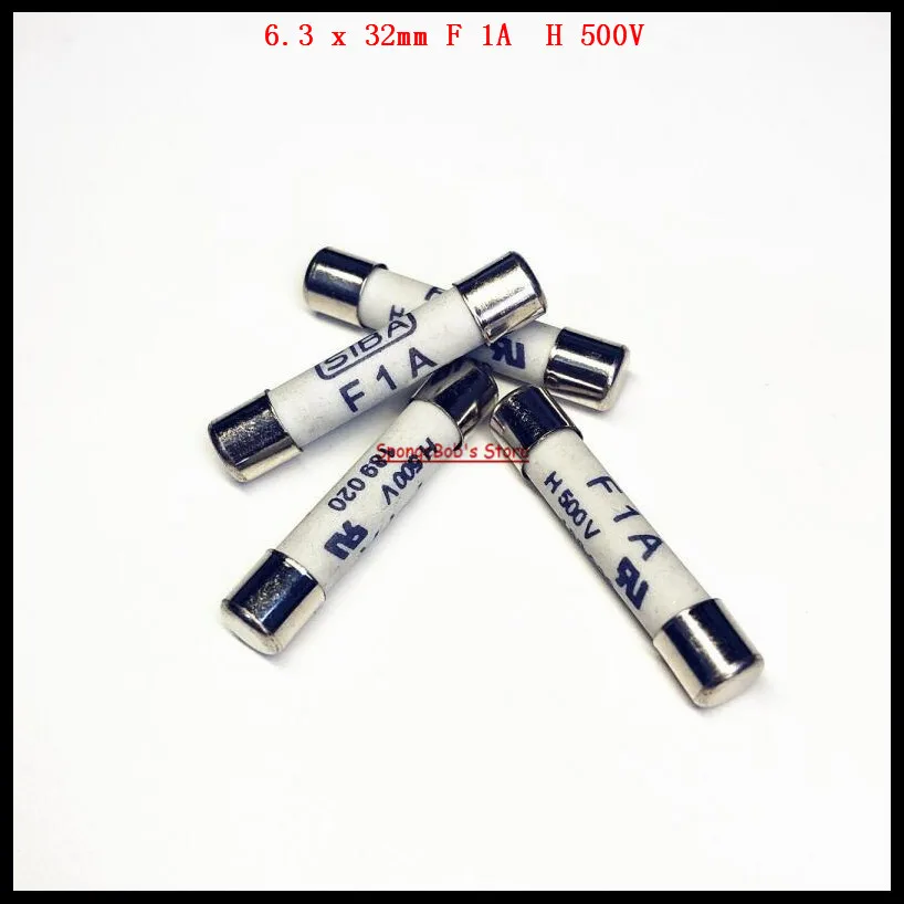 2 шт./лот 6 3x32 мм F 1A H 500V SIBA керамические Предохранители DMI Fuse 7006563 189 020|Перемычки| |
