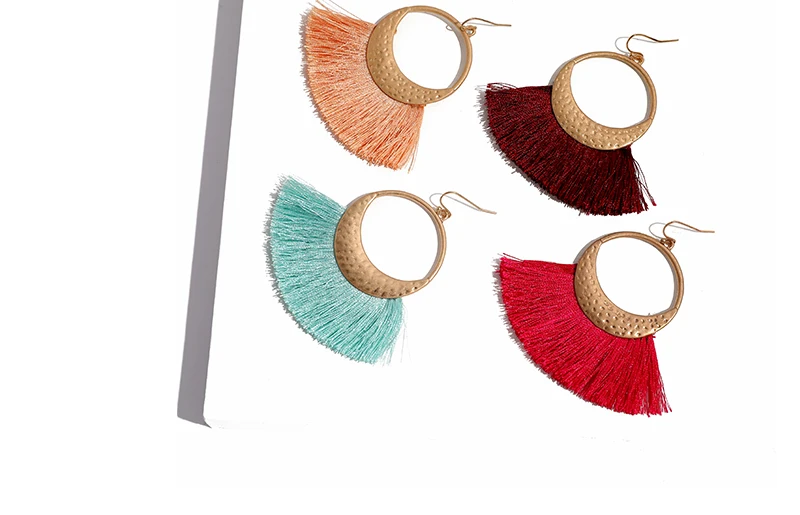 AYAYOO Fashion Tassel Earrings Boho Bohemian Long Earrings For Women Fringes Ethnic Handmade Party Drop Earring Jewelry (5)