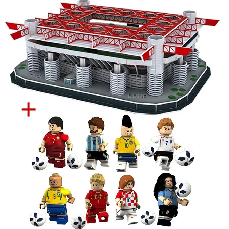 

HOT NEW Jigsaw 3D Puzzle Architecture Stadio Giuseppe Meazz San Siro Football Stadiums Toys Models Sets Building Paper