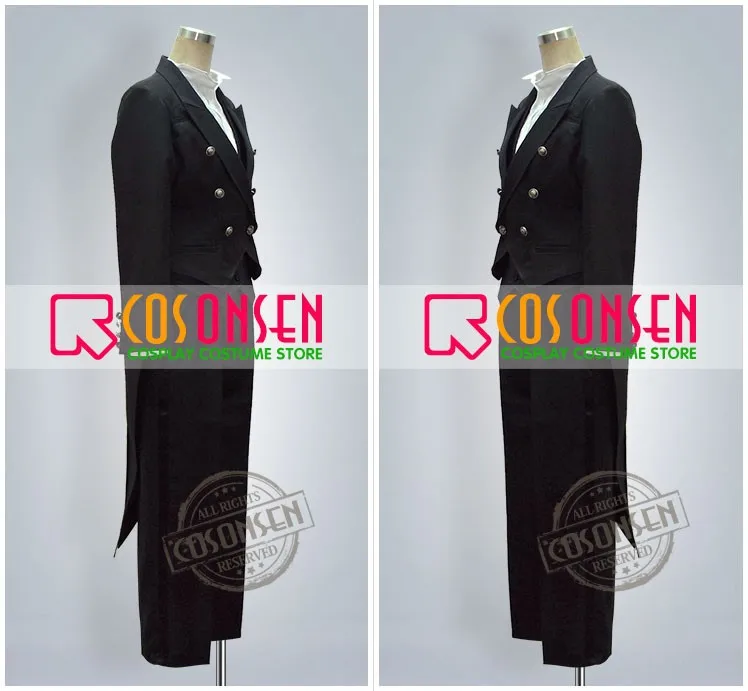 Косплей ONSEN Black Butler Клода фаустуса косплей костюм черный полный комплект любой размер