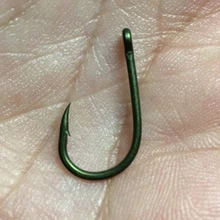 100 x камуфляж зеленый с тефлоновым покрытием Карп крючки, широкий зевать бойлов Стиль, Колючая Крючки для Карп рыбалки