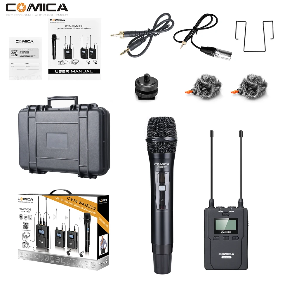 Comica CVM WM200 (D) 96 канал металлический UHF профессиональный Беспроводной ручной