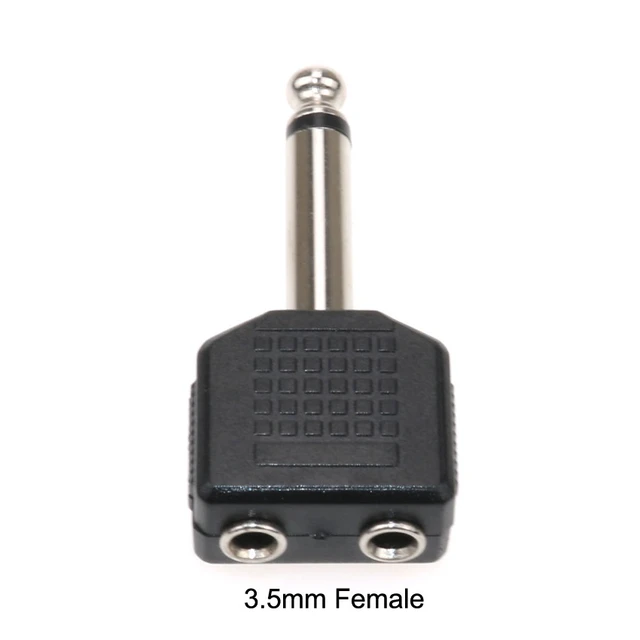 Adaptateur casque micro prise Jack stéréo 3.5 mm femelle vers 6.35 mm (1/4)  mâle stéréo