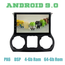 10.2 “ips Android 9.0 GPS Per Auto Radio per jeep wrangler 2011-2016 con PX6 DSP 4 + 64 GB di Auto Stereo Multimediale