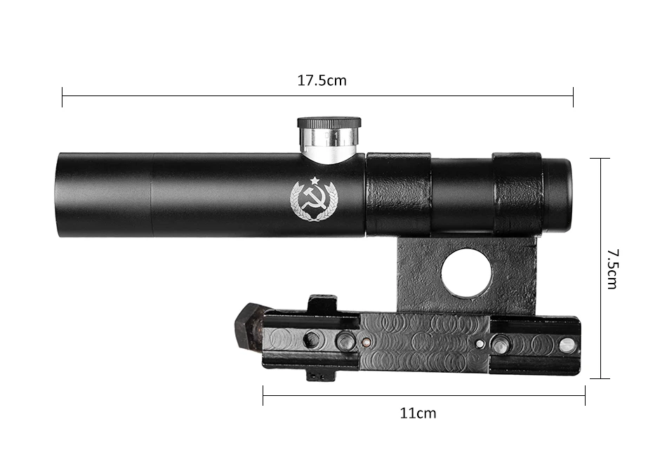 Fire Wolf Svt-40 прицел 3.5x с многослойным покрытием линзы 3.5x ударопрочный с многослойным покрытием для Mosin Nagant Rifle Scope Riser