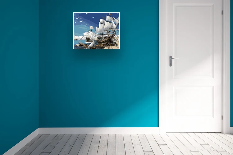 Парусный морской пейзаж Раскраска по номерам 40x50 краски акриловые краски ing цифры на холсте один кусок настенные картины для гостиной наборы