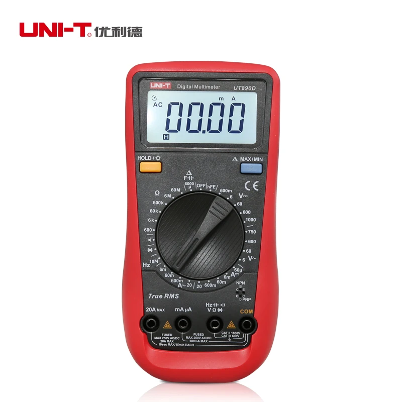 UNI T UT890D Digital Multimeter 5999 counts Backlight AC/DC Ammeter Voltmeter Ohm Portable Meter voltage meter+Toos bag UNI T UT890D Digital Multimeter 5999 counts Backlight AC/DC Ammeter Voltmeter Ohm Portable Meter voltage meter+Toos bag