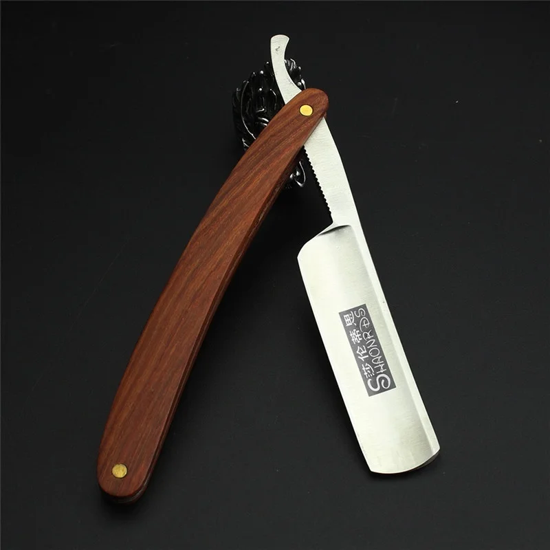 Harga Jepang 440C Barbershop Profesional Wajah Pisau Cukur untuk Wanita Kit Lurus Razor Sikat Sikat Cukur Lipat Kinfe Kotak Kayu Hadiah Terbaik