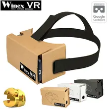 Winex vr google картон 2.0 vr виртуальная реальность 3d очки для 3.5-6 “смартфон vr коробка бобо z4