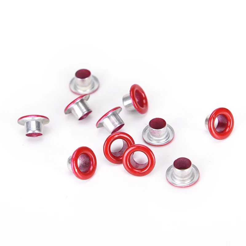 100pcs 4mm Random Mixed Color Metal eyelets For Scrapbooking DIY
