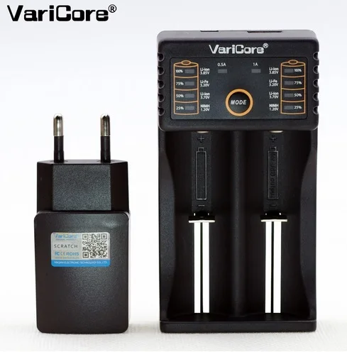 

Varicore V10 V20i AA AAA SC/S 18650 26650 18350 16340,14500 10440 26500 lithium-3.2 V 1.2 V 3.7 V NiMH Battery Charger + 5V 2A