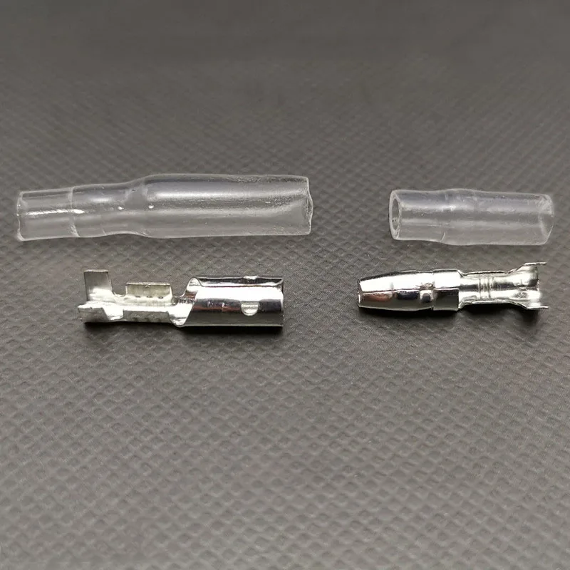 

20Sets Single Hole Socket Plug Spring 4mm Bullet Terminal Cold Crimp Connector Male and Female Plug Connector