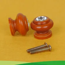 10pcs free shipping 27mm wooden furniture knob wooden shoe cabinet drawer bedside table pull handle glass knob wooden small knob