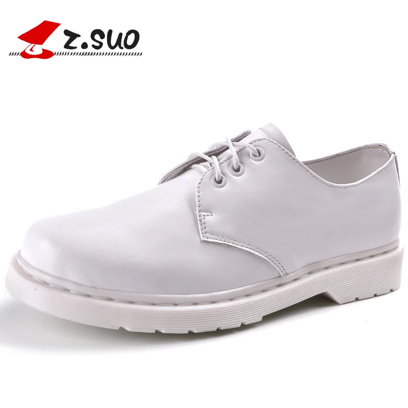 

Z. Suo women's shoes, spring and autumn leather casual shoes, TPR non-slip wear-resistant soles, fashion solid colors