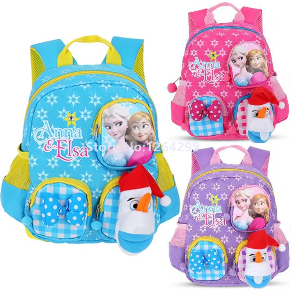 

New Fashion Elsa Anna Princess Girls Boys Kndergarten School Bags Kids Cartoon Backpack Bag For Children Gifts