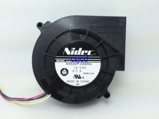 NIDEC A35397-35BRA 9733 12 В в 2.7A четыре провода насильственные вентилятор турбины вентилятор