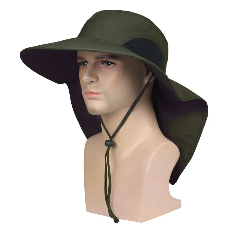 Tampão da Pesca ao ar Chapéu de Aba Chapéu de Sol das Mulheres Larga do Chapéu Mulheres dos Homens de Proteção Livre à Prova d' Água Ajustável dos Homens de Proteção Solar Respirável Cap Sombrinha Camping Cap 6 Boné de pesca ao ar livre chapéu