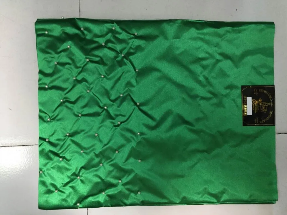 Нигерийский головной убор, африканская повязка из бисера, зеленый головной платок геле sego для вечерние головные уборы в нигерийском стиле с бусинами, 2 шт. в партии