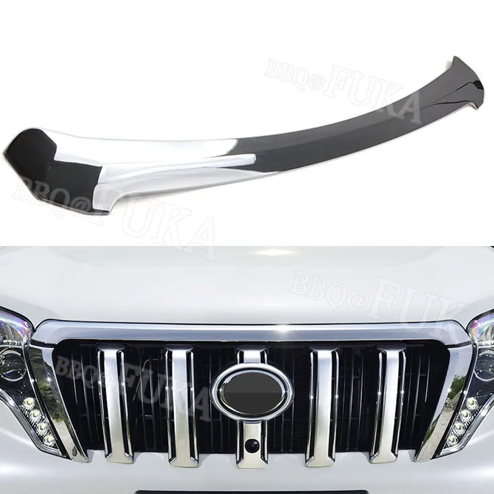 For Toyota Prado 2014 2017 Chrome Front Hood Cover Trim Strip