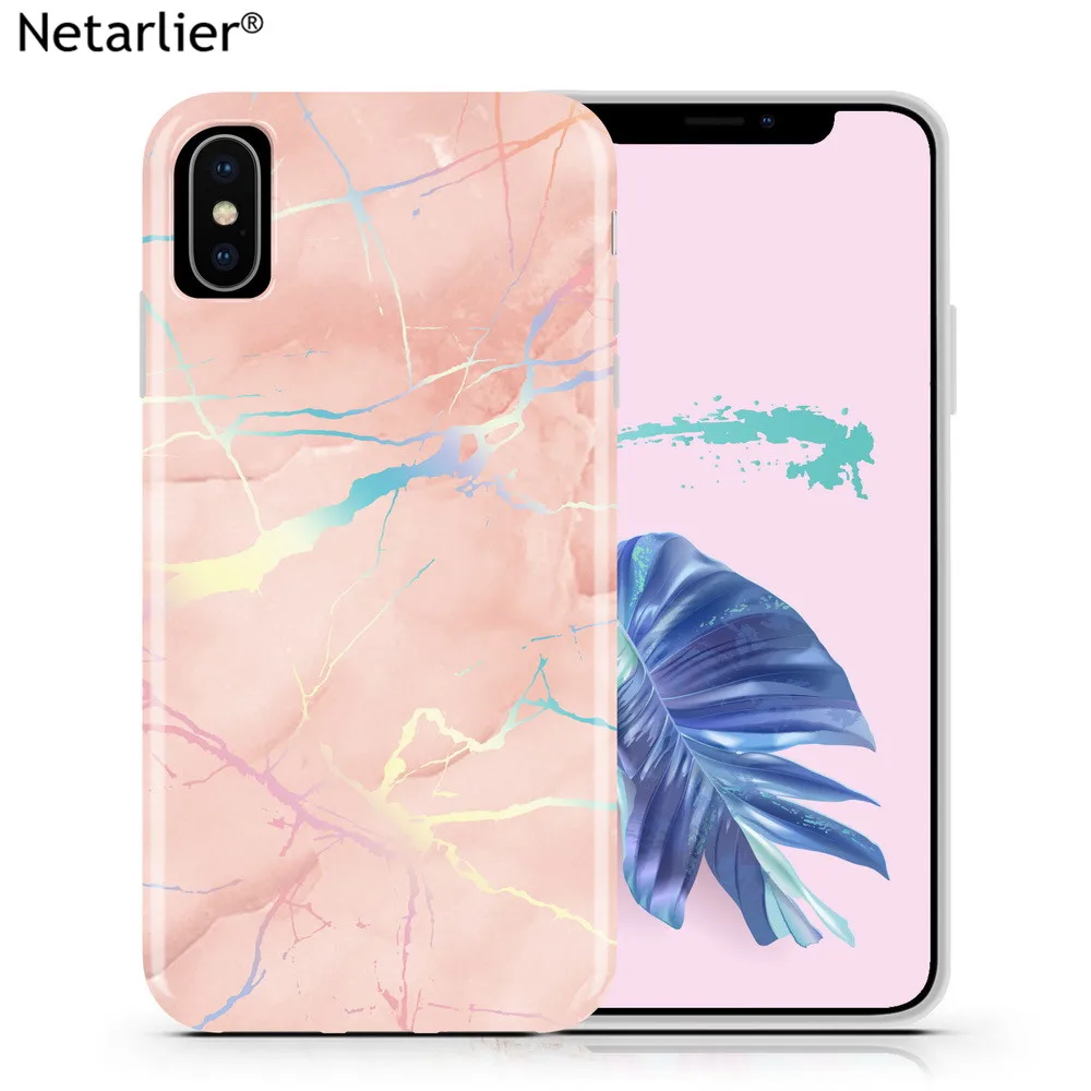 Netarlier Роскошный чехол для телефона с лазером iPhone11 Pro Max Xsmax XR 7Plus ix 8 6 6s розовый Holo