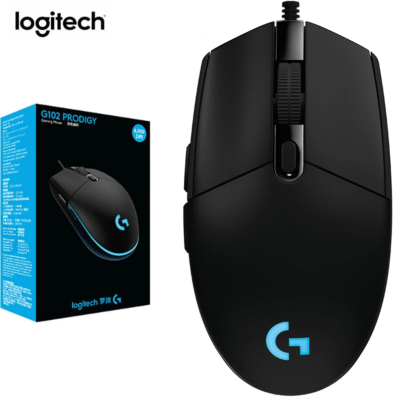 

Original Logitech G102 Gaming Wired Mouse 200-6000DPI Wired Home&Office Mouse Support win10/8/7 For Desktop / Laptop