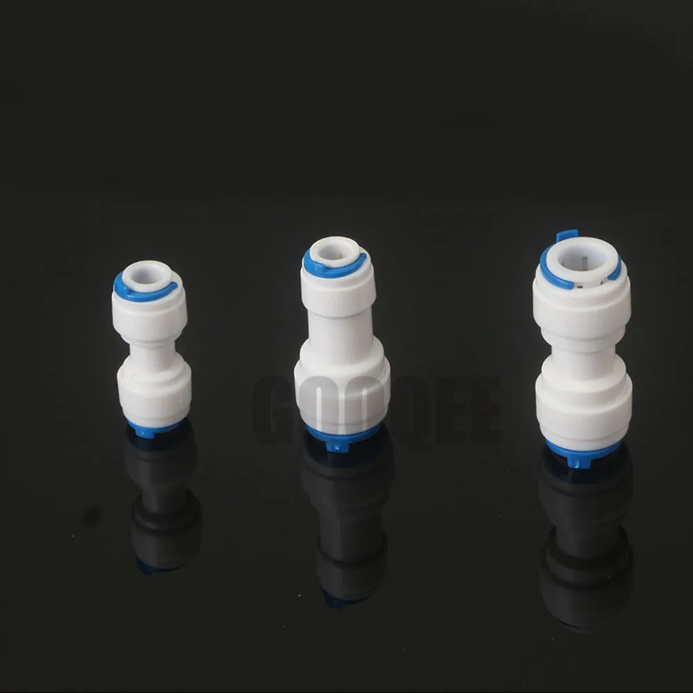 

RO Water System Equal Straight 1/4" 3/8" Hose Connection Coupling Reducing Plastic Quick Pipe Fitting Reverse Osmosis Connector