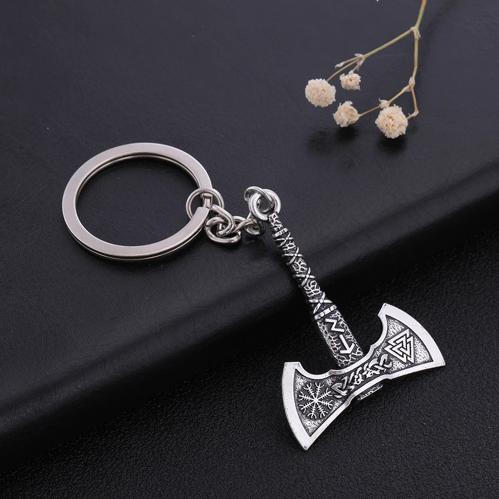 Skyrim талисман винтажный скандинавский Викинг Valknut Axe амулет подвеска в виде ключа