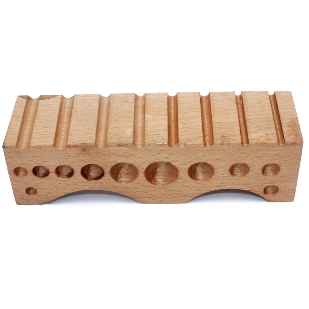 Ювелирный инструмент из твердой древесины Dapping Doming Swage Block