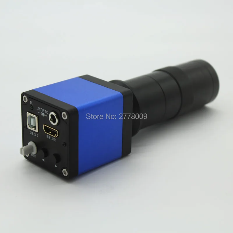 

Free Shipping Full HD 1080P Industrial Microscope Camera HDMI USB Outputs+8X-130X C-mount Lens