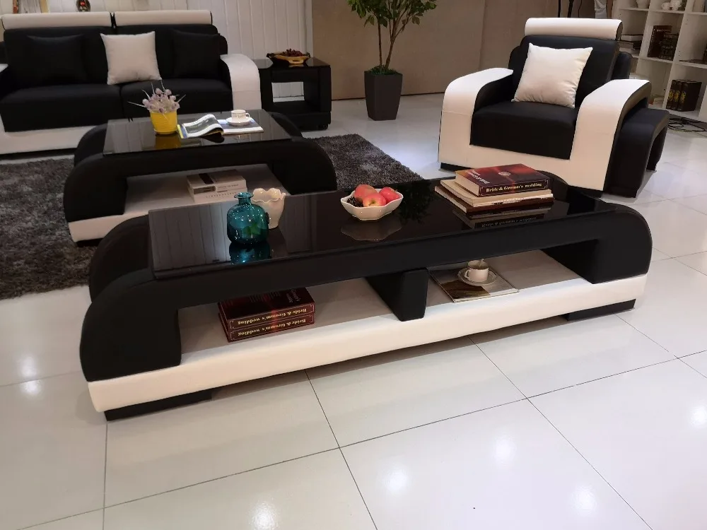 Muebles специальное предложение Горячая современная мебель Muebles De Sala Yg гостиная 7 шт с столами 321 кожаный диван