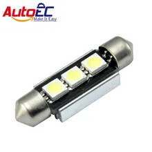 Autoec 50x гирлянда C5W 36 мм 39 мм 41 мм 3 SMD 5050 Canbus Ошибок Авто Лампы для чтения белый DC12V# LK16