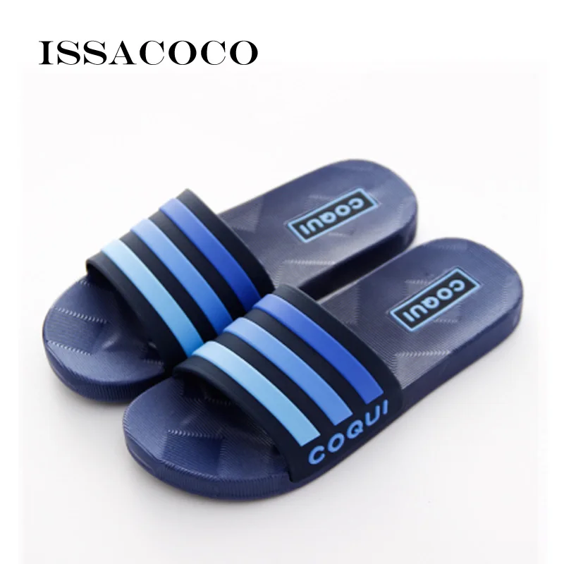ISSACOCO новые домашние тапочки, мужские слиперы, мужские сандалии, Мужская мягкая пляжная обувь высокого качества для ванной|Тапочки| | АлиЭкспресс