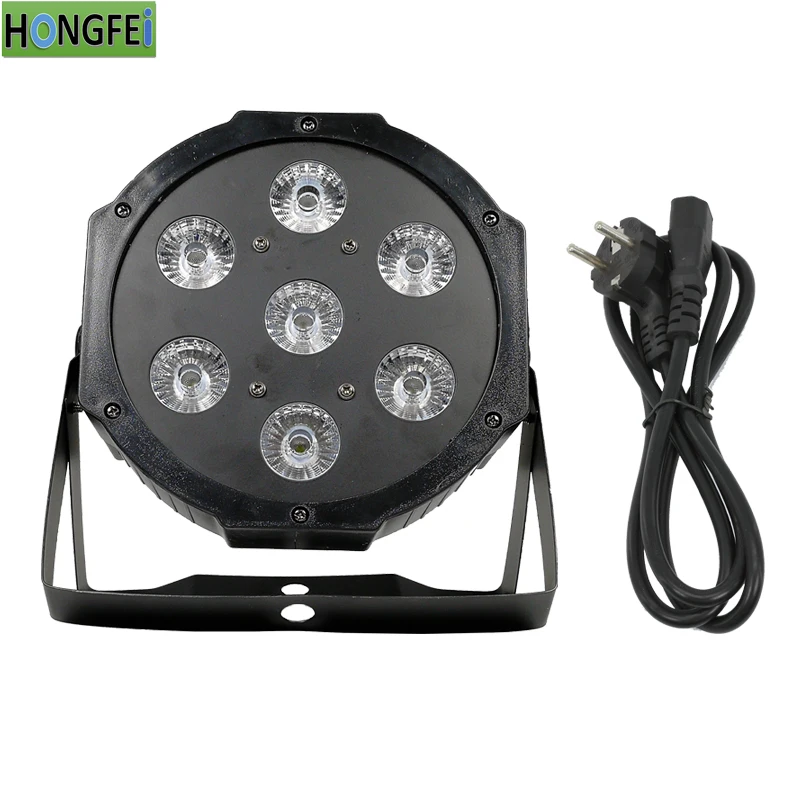 

7x18w rgbwa+uv 6-in-1 led par light DMX512 IN/OUT plug professional Stage dj light
