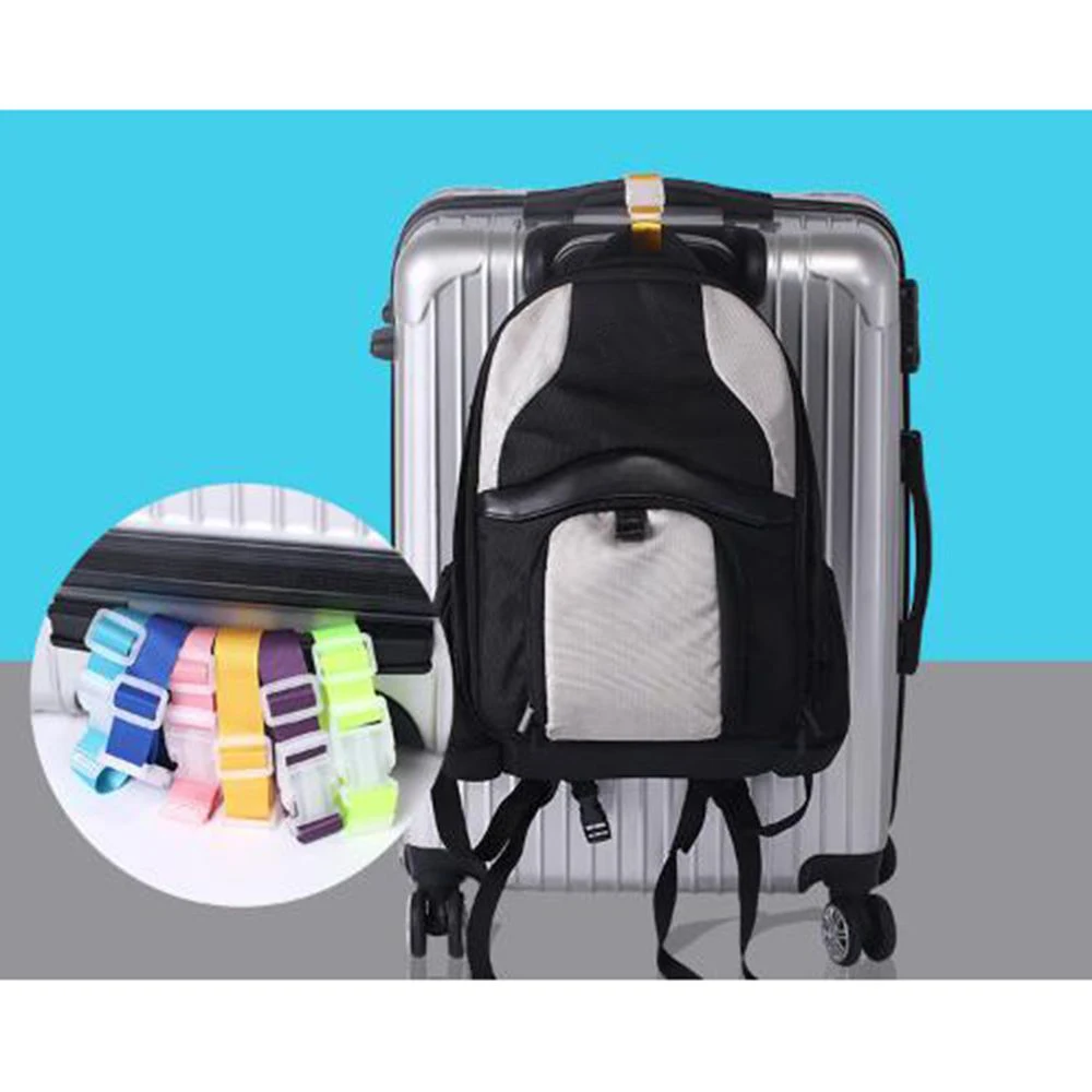 

1PC Newest Adjustable Travel Suitcase Bag Luggage Straps Buckle Baggage Tie Down Belt Lock Hooks Practical Luggage strap