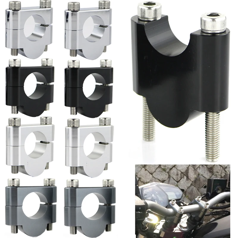 

22mm 7/8" Handlebar Riser Mount Risers Clamps Motorcycle CNC Billet Aluminum For Honda CB500X VFR800X Crossrunner NC700X NC750X