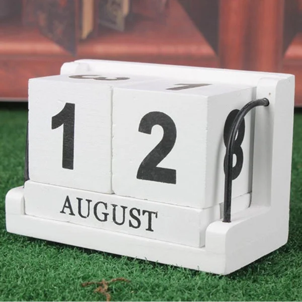

Hot sale Home Daily-use Manual Wooden Combination Small Desk Calendar Desktop Decoration Ornament