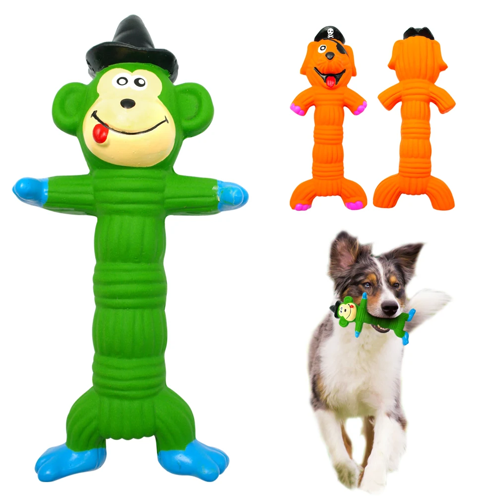

Monkey Chew Toys Interactive Dog Squeak Toy Funny Screaming Squeeze Sound Pet Toy Rubber Chew Toys for Dogs Pet