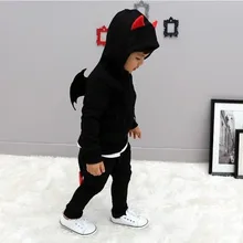 Комплект дьявола, модный спортивный костюм для маленьких мальчиков и девочек детская одежда костюм с длинными рукавами спортивные костюмы для детей, весенний комплект одежды для девочек