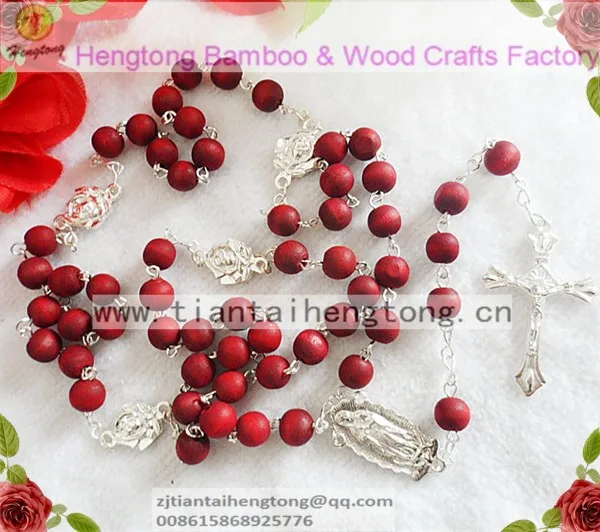 7 мм красная бусина четки красивые четки серебряное покрытие цепи духи ароматизированный розой ожерелье с четками с девственницей Гвадалупе