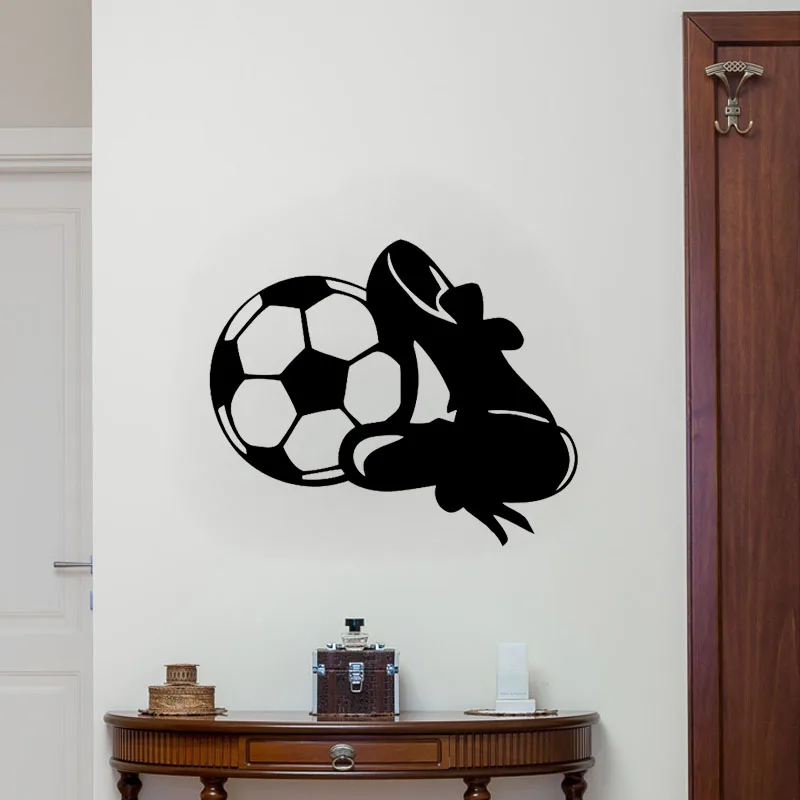 YOJA 55.9CM*46.7CM Fashion Football PVC Decor Wall Sticker Gym Kids Room Decal W2-002