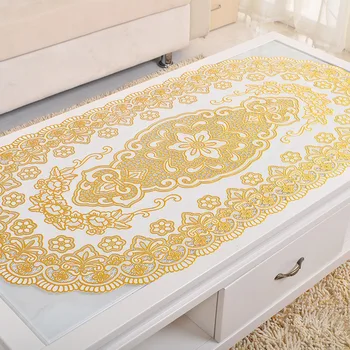 

PVC Hot Stamping Tablecloths Small Coaster Placemat Tablecloths Home Non-slip Insulation Dish Mats Coffee Table Cloth Tablecloth