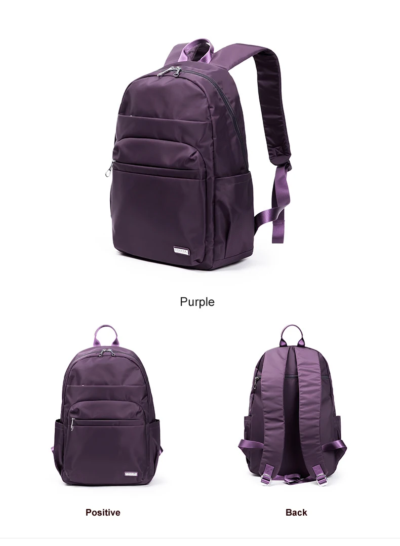 Fouvor de Nylon Antirroubo para Computadores Mochila Unissex Bolsa Escolar Impermeável 14 impermeável antirroubo para computadores