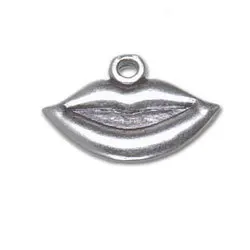 

100pcs a lot 2013 fashion anti-silver color Lips Charm jewelry