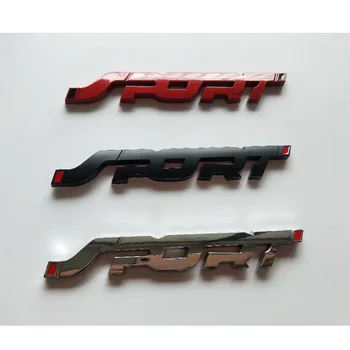 

Metal Chrome Black Red Letters SPORT Trunk Fender Modification Emblems Badges Emblem Badge Sticker for Ford Mendeo Focus Kuga
