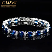 Женский теннисный браслет с фианитами CB062|crystal bracelets bangles|tennis